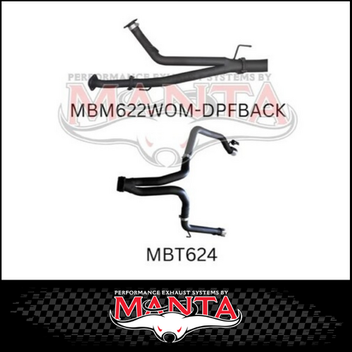 MANTA 3" TWIN DPF BACK EXHAUST SYSTEM (L & R EXIT) FITS TOYOTA LANDCRUISER VDJ200R 4.5L V8 2015-2021 (MKTY0100)