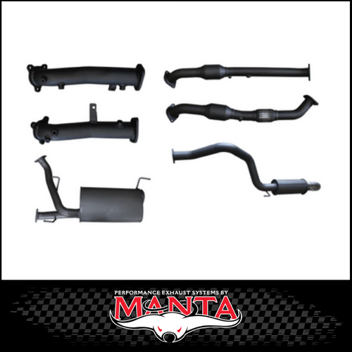 MANTA 2.5" TWIN INTO 3" TURBO BACK EXHAUST SYSTEM FITS TOYOTA LANDCRUISER VDJ200R 4.5L V8 2015-2021 - CATS/2 MUFFLERS (MKTY0101)