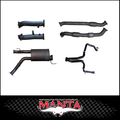 MANTA 3" TWIN TURBO BACK EXHAUST SYSTEM (L & R EXIT) FITS TOYOTA LANDCRUISER VDJ200R 4.5L V8 2015-2021 - CATS/1 MUFFLER (MKTY0107)
