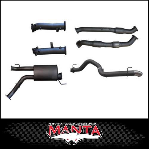 MANTA 3" TWIN INTO SINGLE 4" TURBO BACK EXHAUST SYSTEM FITS TOYOTA LANDCRUISER VDJ200R 2015-2021 - CATS/1 MUFFLER (MKTY0108)