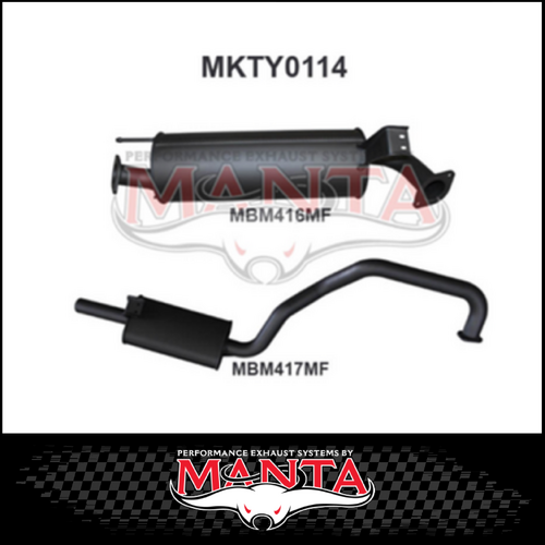 MANTA 2.5" ENGINE PIPE BACK EXHAUST SYSTEM FITS TOYOTA LANDCRUISER FZJ105R 4.5L 1FZ 1998-2002 (MKTY0114)
