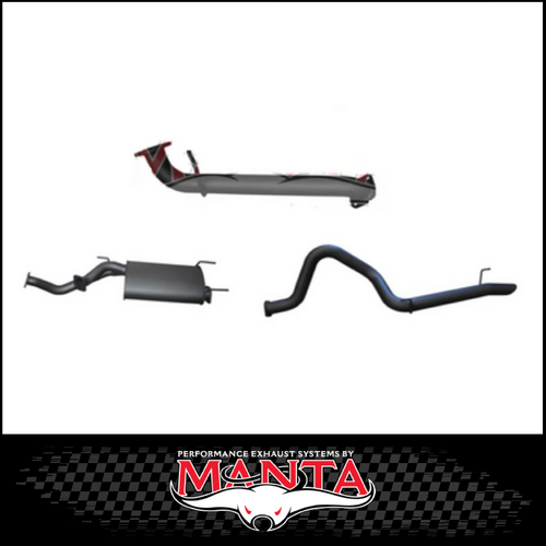 MANTA 3" CAT BACK EXHAUST SYSTEM WITH CENTRE MUFFLER & REAR TAILPIPE FITS TOYOTA LANDCRUISER UZJ100R 1998-2007 (MKTY0305)