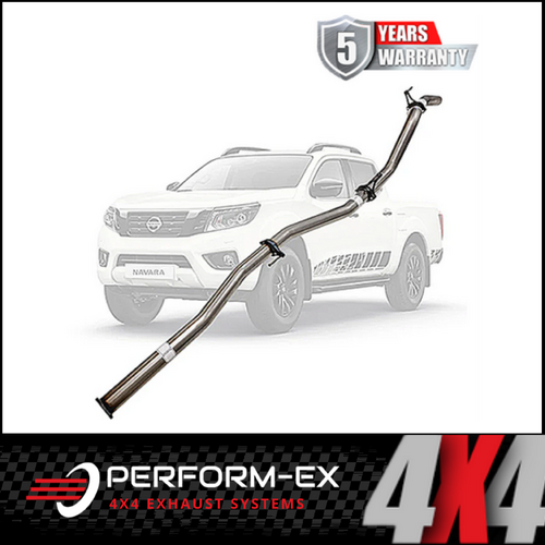 PERFORM-EX 3" STAINLESS STEEL DPF BACK EXHAUST SYSTEM FITS NISSAN NAVARA D23 NP300 2.3L TD 4CYL 2015-ON - PIPE ONLY (NI222-POSS)