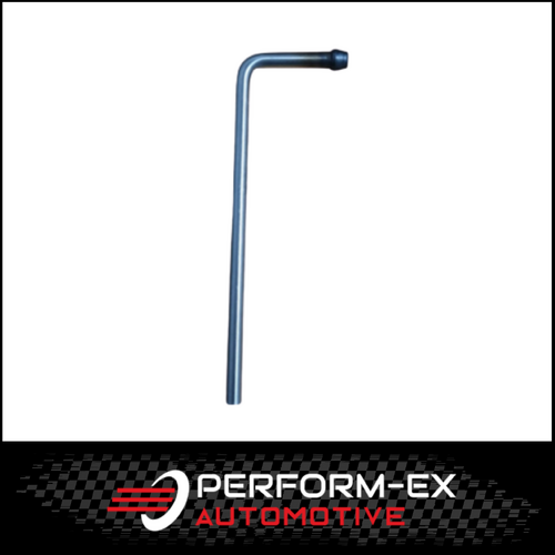 UNIVERSAL EXHAUST HANGER ROD 10MM X 300MM SINGLE HEAD 90° BEND STAINLESS STEEL