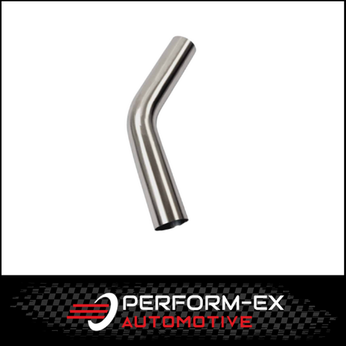 1.5" 38MM X 45 DEGREE MANDREL BEND 304 STAINLESS STEEL EXHAUST PIPE (SSB15045-304)