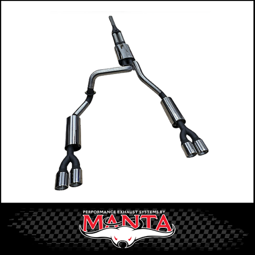 MANTA CATBACK EXHAUST SYSTEM WITH QUAD TIPS FITS CHEVROLET SILVERADO 1500 ZR1 6.2L V8 (SSMKCH0011)