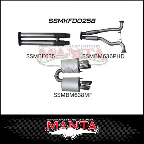 MANTA 3" CATBACK EXHAUST SYSTEM FITS FORD MUSTANG FN 5.0L V8 FASTBACK 2018-ON (SSMKFD0278)