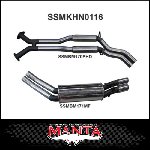 MANTA CAT BACK EXHAUST SYSTEM FITS HOLDEN COMMODORE VT VX VY VZ 5.7L 6.0L V8 SEDAN (SSMKHN0116)