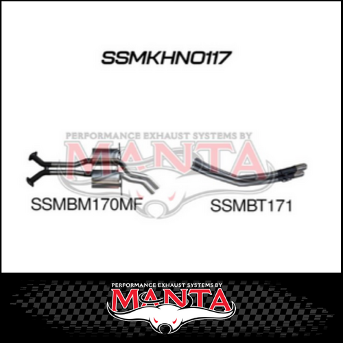 MANTA CATBACK EXHAUST SYSTEM FITS HOLDEN COMMODORE VT VX VY VZ 5.7L 6.0L V8 SEDAN (SSMKHN0117)