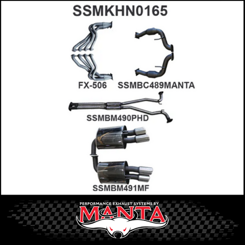 MANTA ENGINE BACK STAINLESS STEEL EXHAUST SYSTEM FITS HOLDEN COMMODORE VE VF 6.0L 6.2L V8 SEDAN/WAGON (SSMKHN0165)