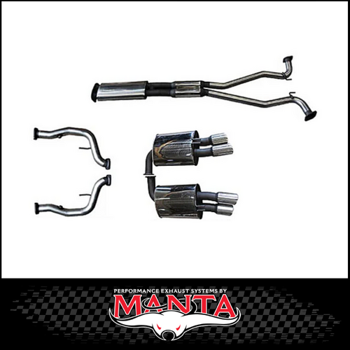 MANTA 2.5" CAT BACK STAINLESS STEEL EXHAUST SYSTEM FITS HOLDEN COMMODORE VE VF 6.0L 6.2L V8 SEDAN/WAGON (SSMKHN0167)