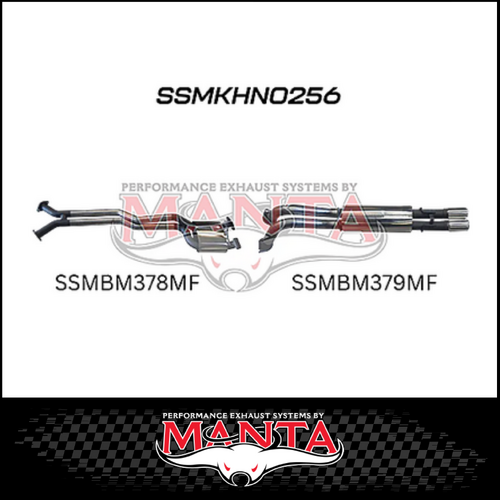 MANTA 2.5" DUAL CAT BACK STAINLESS STEEL EXHAUST SYSTEM FITS HOLDEN COMMODORE VY VZ V8 ONE TONNER (SSMKHN0256)