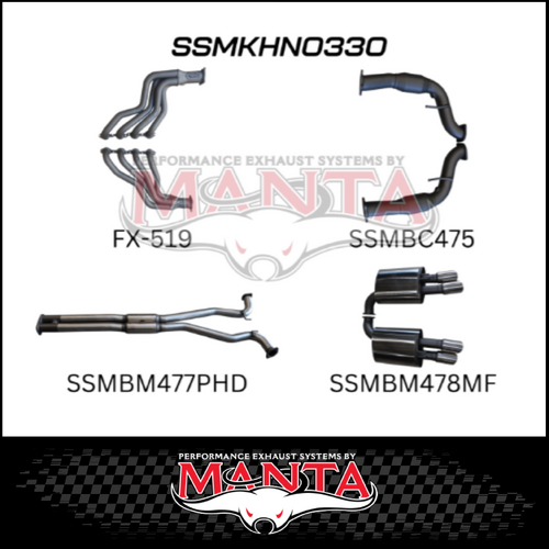 MANTA ENGINE BACK EXHAUST SYSTEM FITS HOLDEN COMMODORE VE VF 6.0L 6.2L V8 SEDAN/WAGON (SSMKHN0330)