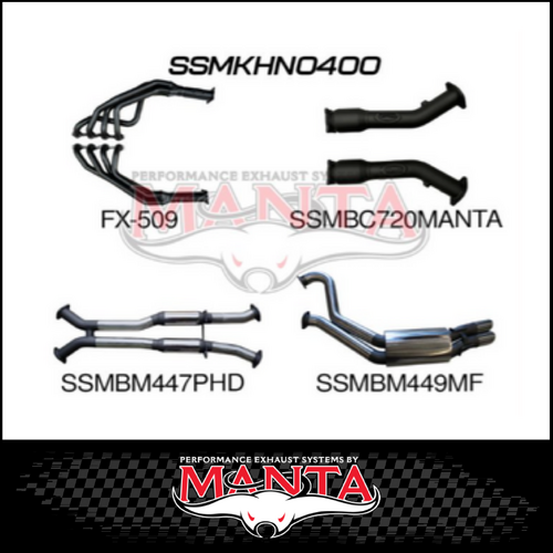 MANTA ENGINE BACK EXHAUST SYSTEM FITS HOLDEN COMMODORE VT VX VY VZ 5.7L 6.0L V8 SEDAN (SSMKHN0400)