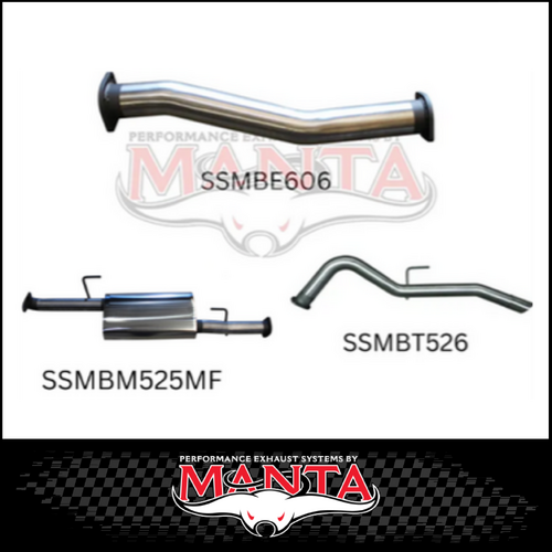 MANTA 3" DPF BACK EXHAUST WITH MUFFLER FITS NISSAN NAVARA D23 NP300 2.3L TD 4CYL 2015-ON (SSMKNI0076M)