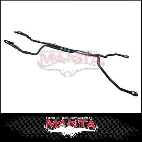 MANTA 3" STAINLESS STEEL COMPLETE EXHAUST SYSTEM FITS RAM 1500 DT 5.7L V8 2020-ON (BLACK TIPS)