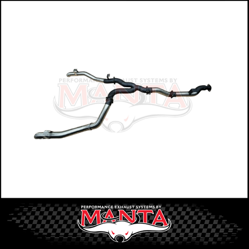 MANTA TWIN 4" STAINLESS STEEL DPF BACK EXHAUST SYSTEM FITS TOYOTA LANDCRUISER VDJ79R 4.5L V8 2016-2025 - PIPE ONLY (SSMKTY0220)