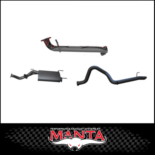 MANTA 3" CAT BACK EXHAUST SYSTEM WITH CENTRE MUFFLER & REAR TAILPIPE FITS TOYOTA LANDCRUISER UZJ100R 1998-2007 (SSMKTY0305)