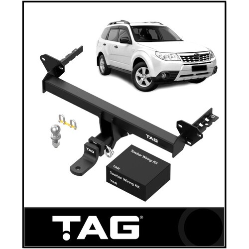 TAG HEAVY DUTY TOWBAR & WIRING KIT (1400KG) FITS SUBARU FORESTER SH WAGON 3/2008-12/2012 (T4S516-K201)