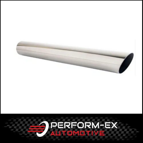 ANGLE CUT STAINLESS STEEL EXHAUST TIP - 2" INLET - 2 1/8" OUTLET (18" LONG)