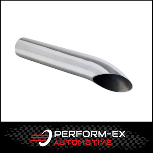 DROOPY STAINLESS STEEL EXHAUST TIP - 2.25" INLET - 2.5" OUTLET (10" LONG)