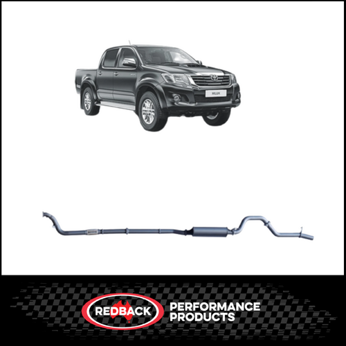 REDBACK 3" 409 STAINLESS STEEL TURBO BACK EXHAUST SYSTEM FITS TOYOTA HILUX KUN26R N70 2005-2015 - CAT/MUFFLER