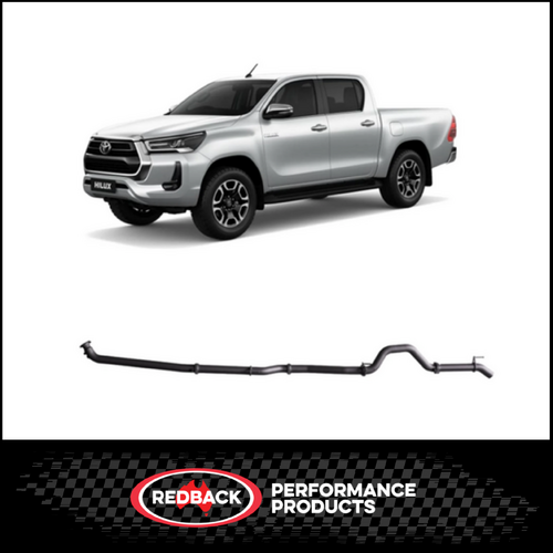 REDBACK 3" 409 STAINLESS STEEL DPF BACK EXHAUST SYSTEM FITS TOYOTA HILUX GUN126R N80 1/2015-ON - PIPE ONLY