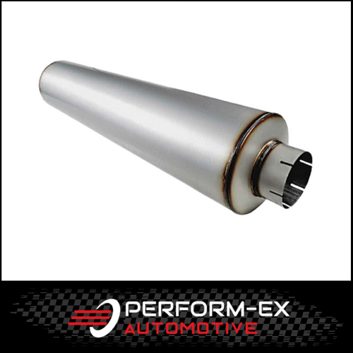 SEMI BAFFLED TRUCK MUFFLER 10" ROUND X 44" LONG X 5" IN/OUT (TR1044500SB-409)