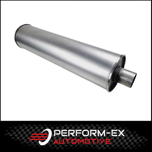 GLASS PACKED STRAIGHT THROUGH TRUCK MUFFLER 6" ROUND X 24" LONG X 2.5" IN/OUT (TR624250GP)