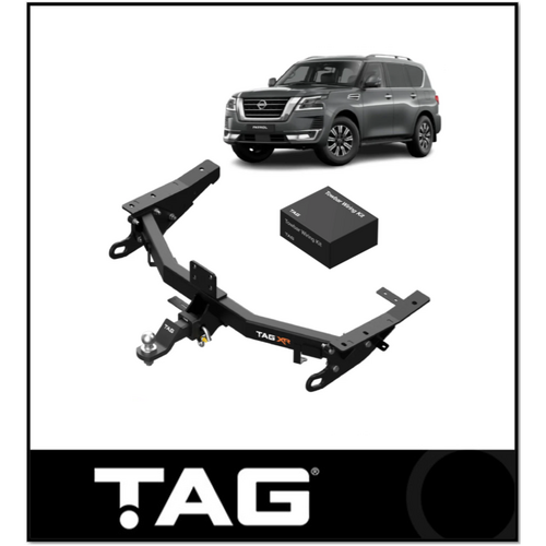 TAG XR EXTREME RECOVERY TOWBAR & WIRING KIT (3500KG) FITS NISSAN PATROL Y62 5.6L V8 2012-ON (TXR852-K201)
