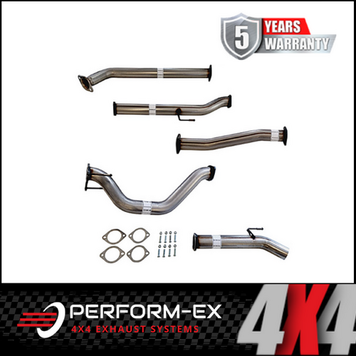 PERFORM-EX 3" STAINLESS STEEL DPF BACK EXHAUST SYSTEM FITS TOYOTA HILUX GUN126R 2.8L 4CYL 2015-ON - PIPE ONLY