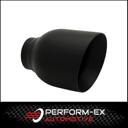 ANGLE CUT INNER CONE MATTE BLACK EXHAUST TIP - 2.5" INLET - 4" OUTLET (5" LONG)